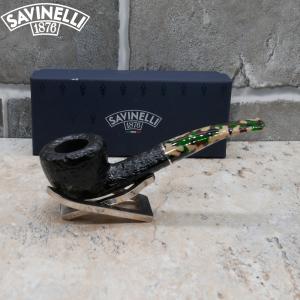 Savinelli Camouflage Rustic 316  Black 6mm Fishtail Pipe (SAV730)