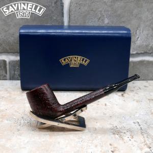 Savinelli 806 Punto Oro Gold Sandblast 9mm Fishtail Pipe (SAV933)