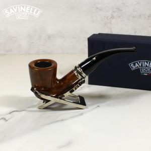 Savinelli Desigual Smooth 611 Bent 6mm Filter Fishtail Pipe (SAV1113)