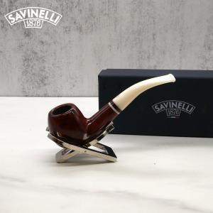 Savinelli Avorio 626 Smooth Burgundy 6mm Filter Fishtail Pipe (SAV1275)