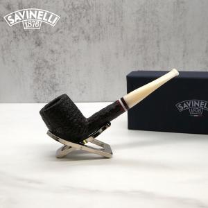 Savinelli Avorio 111 Rustic Brown 9mm Filter Fishtail Pipe (SAV1291)