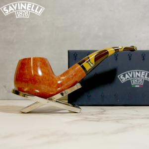 Savinelli Paloma 645 Smooth Brown 9mm Filter Fishtail Pipe (SAV1301)