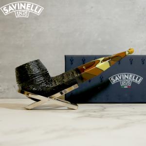 Savinelli Paloma 510 Rustic Black 9mm Filter Fishtail Pipe (SAV1309)