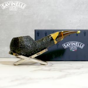 Savinelli Paloma 320 Rustic Black 6mm Filter Fishtail Pipe (SAV1314)