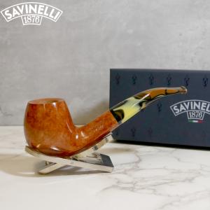 Savinelli Paloma 677 Smooth Brown 6mm Filter Fishtail Pipe (SAV1347)