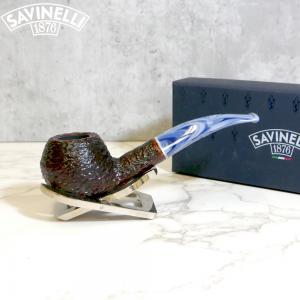 Savinelli Oceano Dark Rustic 673 Bent Rhodesian 6mm Filter Pipe (SAV1364)