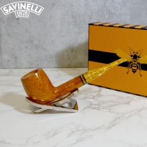Savinelli Miele 128 Smooth Straight Honey 9mm Filter Fishtail Pipe (SAV1379)