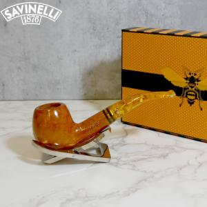 Savinelli Miele 636 Smooth KS Bent Honey 6mm Filter Fishtail Pipe (SAV1390)