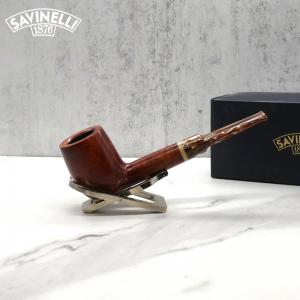 Savinelli Dolomiti 114 Smooth Light Brown 9mm Filter Fishtail Pipe (SAV1471)