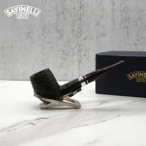 Savinelli Bacco 128 Rustic Dark Brown 6mm Fishtail Pipe (SAV1480)