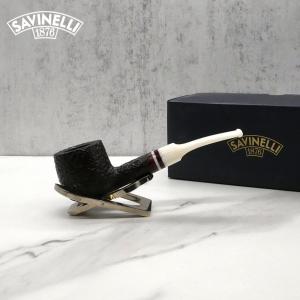 Savinelli Avorio 121 Rustic Brown 9mm Filter Fishtail Pipe (SAV1482)