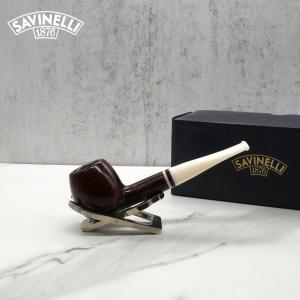 Savinelli Avorio 207 Smooth Burgundy 9mm Filter Fishtail Pipe (SAV1484)