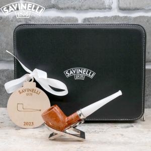 Savinelli Christmas 2023 Briar Limited Edition 21/69 Fishtail 6mm Filter Pipe (SAV1563)