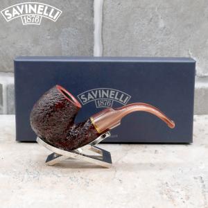 Savinelli Roma Lucite 614 Rustic Billiard Bent 6mm Fishtail Pipe (SAV1606)