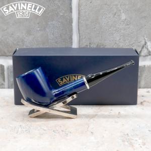 Savinelli Arcobaleno Blue 111 Smooth Straight 9mm Filter Fishtail Pipe (SAV1693)