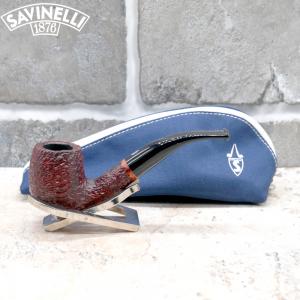 Savinelli ONE Starter Kit 601 Rustic Dark Brown Bent 6mm Fishtail Pipe (SAV1695)