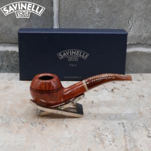 Savinelli Dolomiti 673 Smooth Light Brown 9mm Filter Fishtail Pipe (SAV1699)