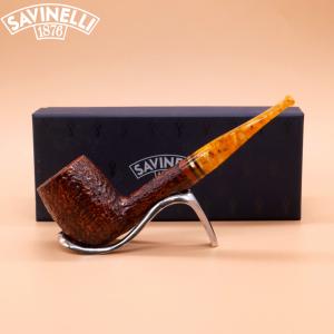 Savinelli Miele 111 Brownblast Straight Honey 9mm Filter Fishtail Pipe (SAV1722)