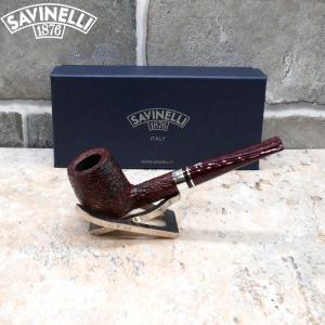 Savinelli Bacco 128 Rustic Dark Brown 6mm Fishtail Pipe (SAV1727)