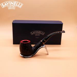 Savinelli Roma Lucite 602 Rustic 6mm Filter Fishtail Pipe (SAV1741)