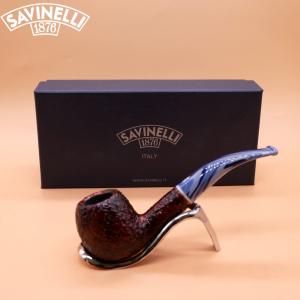 Savinelli Oceano Dark Rustic 626 Bent Apple 6mm Pipe (SAV1743)