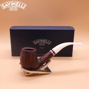 Savinelli Avorio 606 Rustic Brown 9mm Filter Fishtail Pipe (SAV1903)