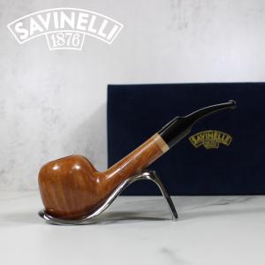 Savinelli Briar Line B Smooth Natural Bent 6mm Fishtail Pipe (SAV195)