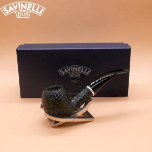 Savinelli Arcobaleno Green 626 Rustic 9mm Fishtail Pipe (SAV1968)