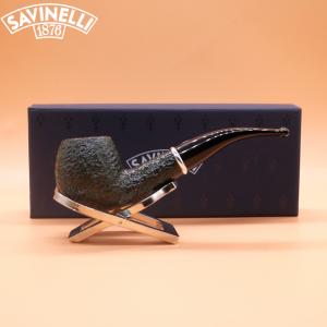 Savinelli Arcobaleno Green 626 Rustic Bent 6mm Fishtail Pipe (SAV2000)