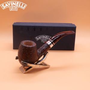 Savinelli Bacco 670 Rustic Dark Brown 6mm Fishtail Pipe (SAV2007) (End of Line)