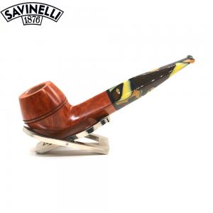 Savinelli Paloma 510 Smooth Brown 9mm Filter Fishtail Pipe (SAV2033)