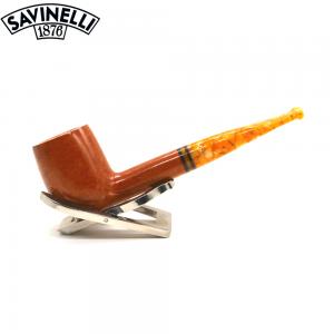 Savinelli Miele 128 Smooth Straight Honey 6mm Filter Fishtail Pipe (SAV2041)