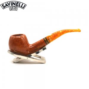 Savinelli Miele 626 Smooth Bent Honey 9mm Filter Fishtail Pipe (SAV2042)