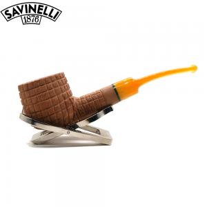 Savinelli Pannocchia 122 Rustic Half-Bent 6mm Filter Fishtail Pipe (SAV2045)