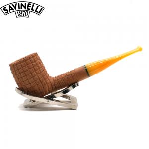 Savinelli Pannocchia 111 Rustic Straight 6mm Filter Fishtail Pipe (SAV2051)