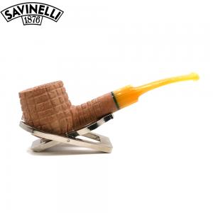Savinelli Pannocchia 122 Rustic Half-Bent 6mm Filter Fishtail Pipe (SAV2052)