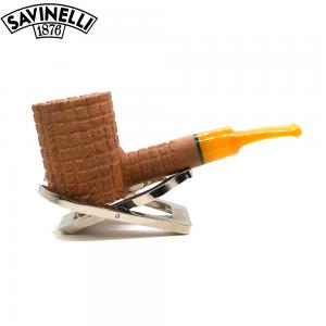 Savinelli Pannocchia 311 Rustic Half-Bent 6mm Filter Fishtail Pipe (SAV2054)