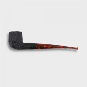Savinelli Ottagono Sandblast Black Straight 6mm Filter Fishtail Pipe (SAV2068)