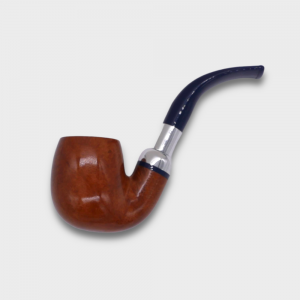 Savinelli Eleganza Smooth 614 Natural Full Bent Billiard 6mm Filter Fishtail Pipe (SAV2074)