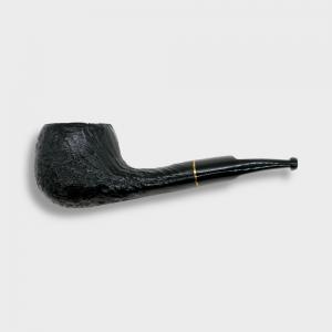 Savinelli Lollo Sandblasted Black 01 6mm Filter Fishtail Pipe (SAV2097)