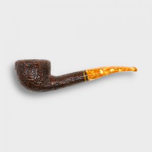 Savinelli Miele 316 Brownblast KS Semi Bent Honey 6mm Filter Fishtail Pipe (SAV2106)