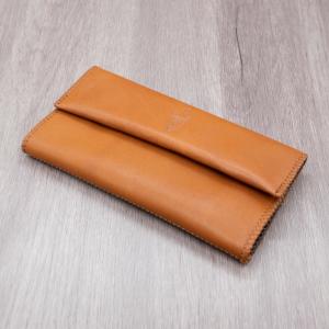 Savinelli Roll Up Leather Tobacco Pouch - Brown