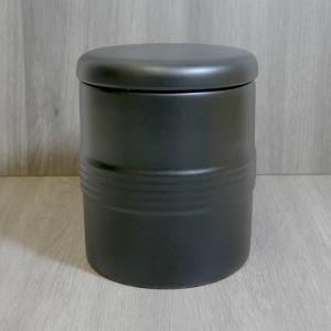 Savinelli Ceramic Cylindrical Rolling Tobacco Jar - Black (End of Line)