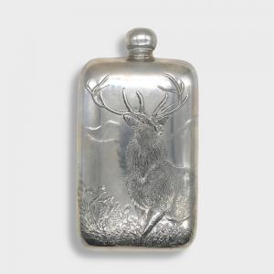6oz Pewter Hip Flask - Monarch of the Glen
