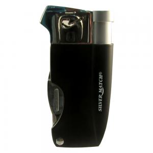Silver Match Bayswater Pipe Lighter with Pipe Tool - Black (SM1)