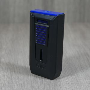 Colibri Slide Double Jet Flame Lighter - Black & Blue