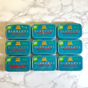 Barkleys Sugarfree Chewing Gum - Spearmint Tin - 9 x 30g