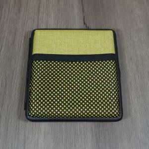 Cigarette Case - Horizontal Net Front - Holds 20 Kingsize Cigarettes - Yellow