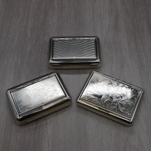 Hand Rolling Tobacco Case - Chrome - Lucky Dip Design