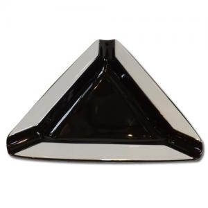 Triangle Porcelain Ashtray - Black and White